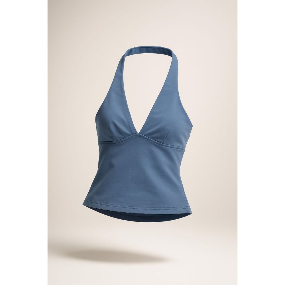 Free People Intimately FP Still Here Halter Women's XS Dusted Blue Boho Festival